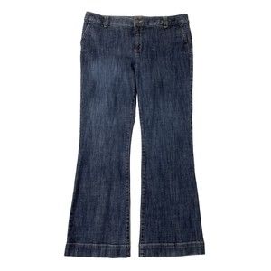 Lands’ End Women’s Classic Trouser Leg Jean Pant Stretch Denim Woman’s Size 18